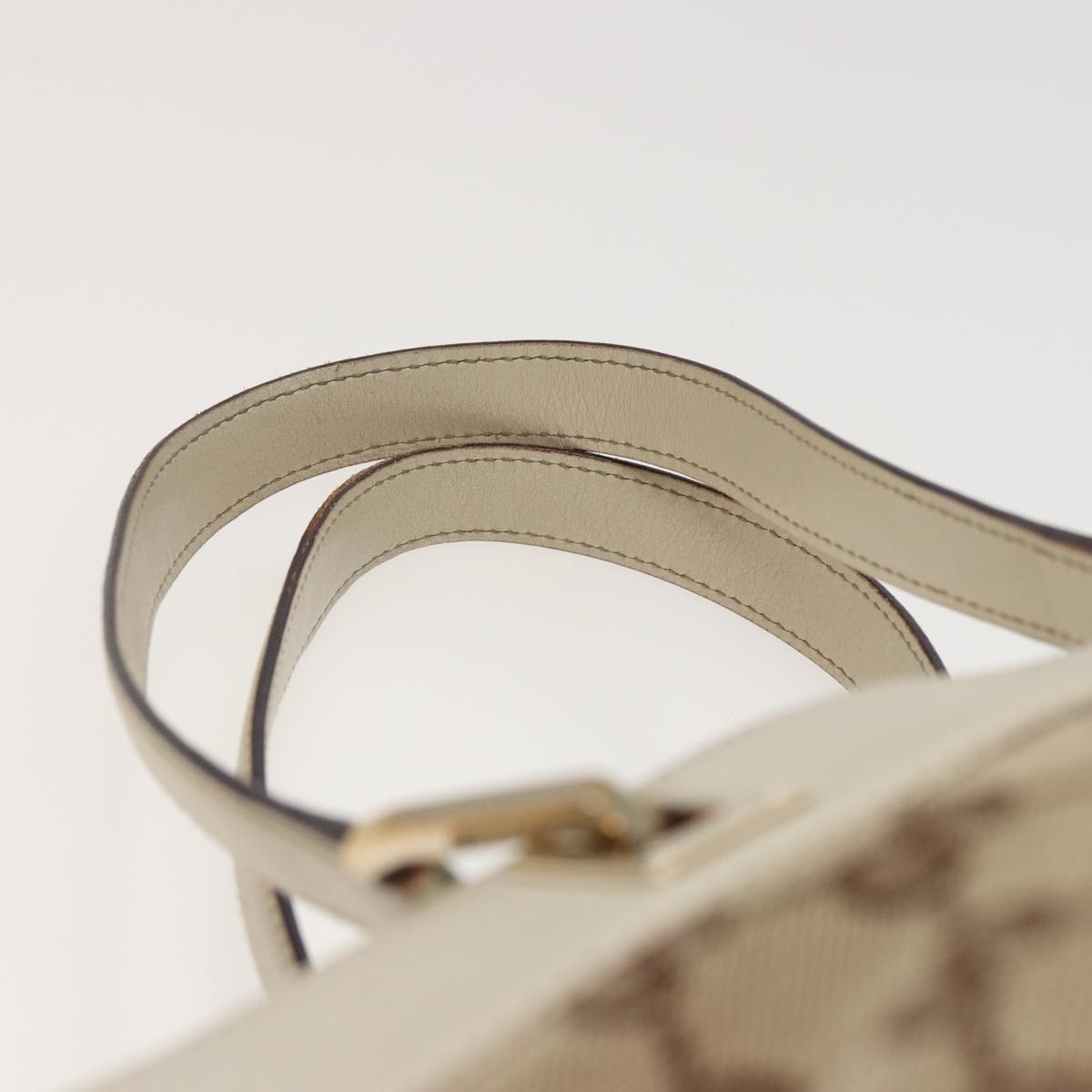 GUCCI GG Canvas Tote Bag Beige 145993 Auth 80822