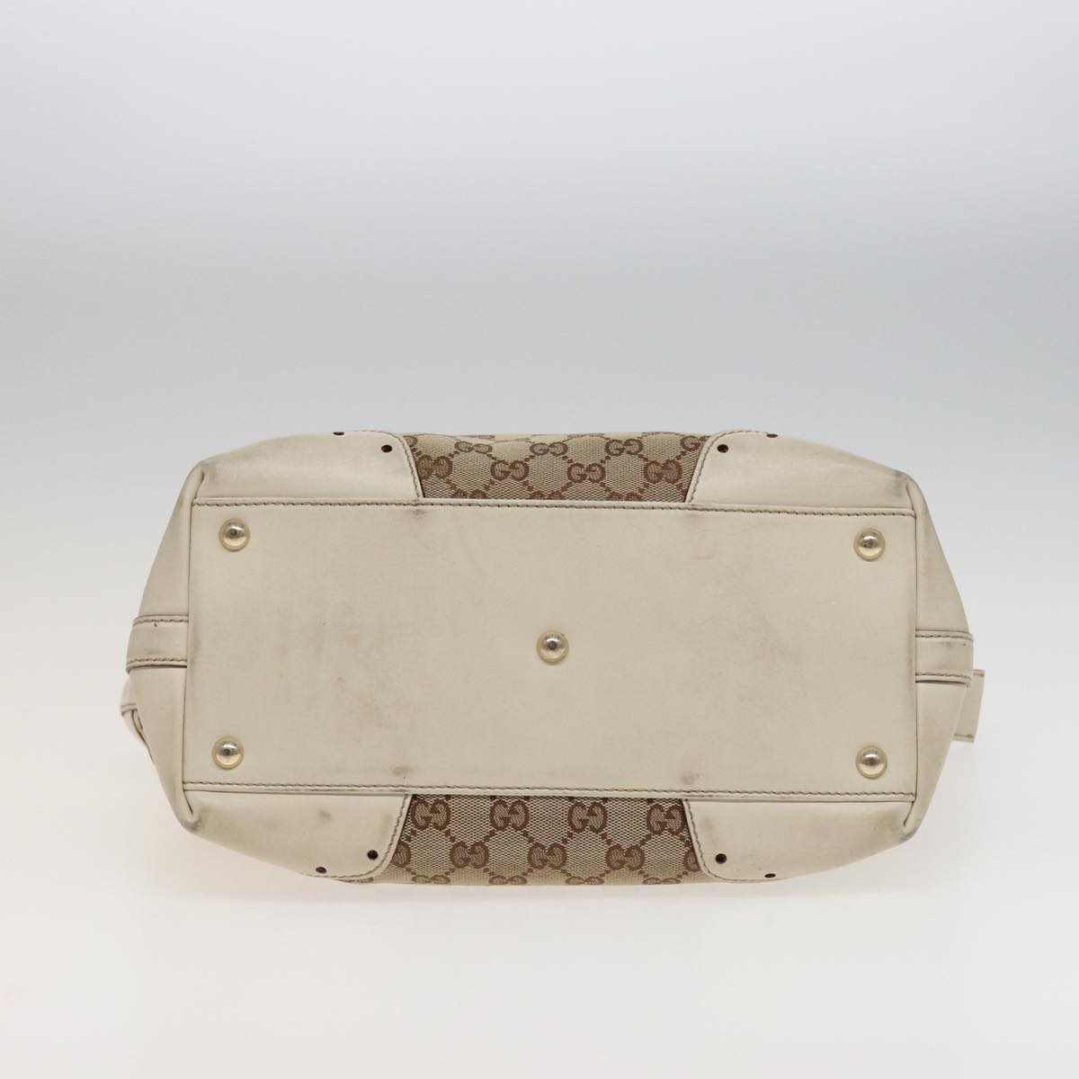 GUCCI GG Canvas Tote Bag Beige 145993 Auth 80822