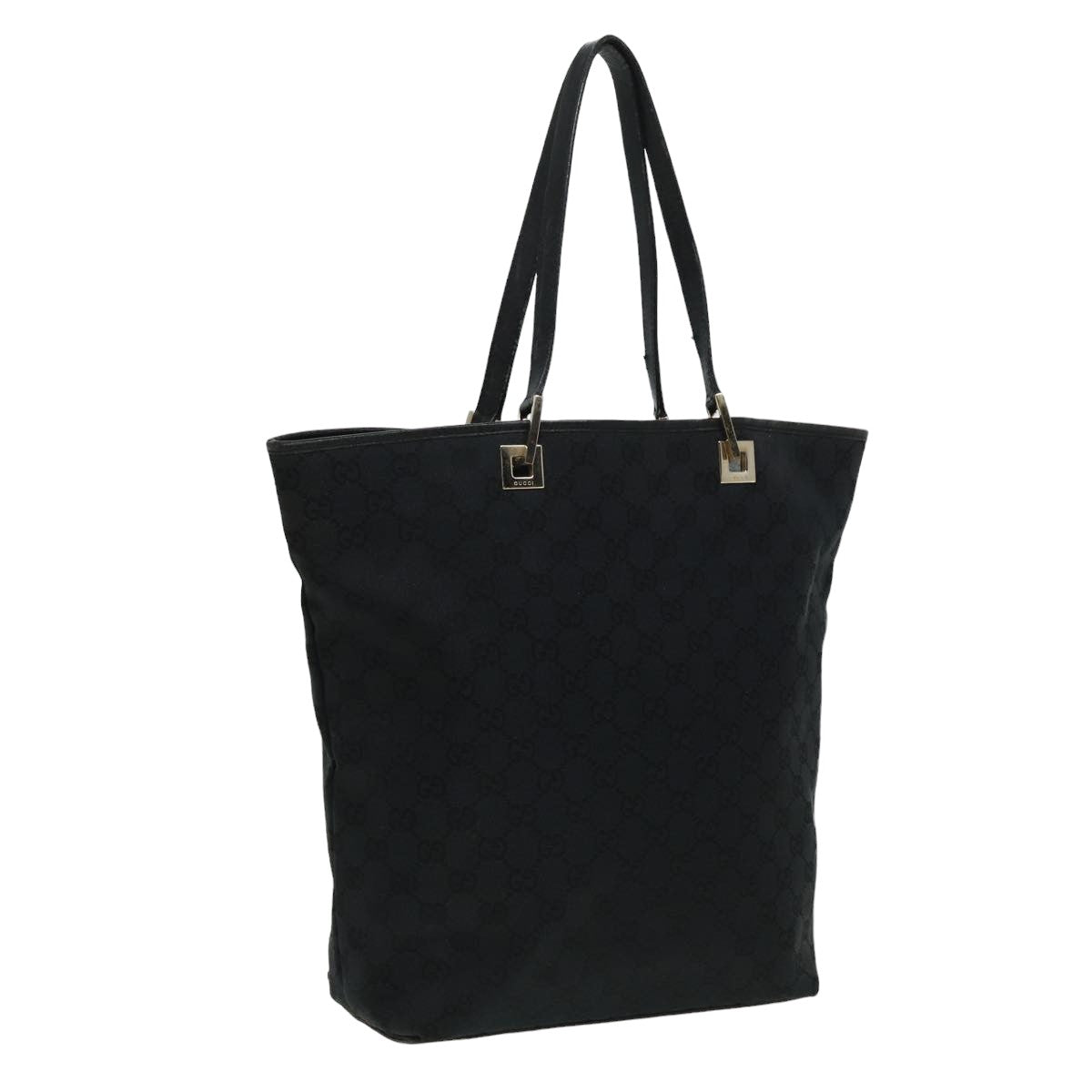 GUCCI GG Canvas Tote Bag Black 002 1098 002404 Auth 80833