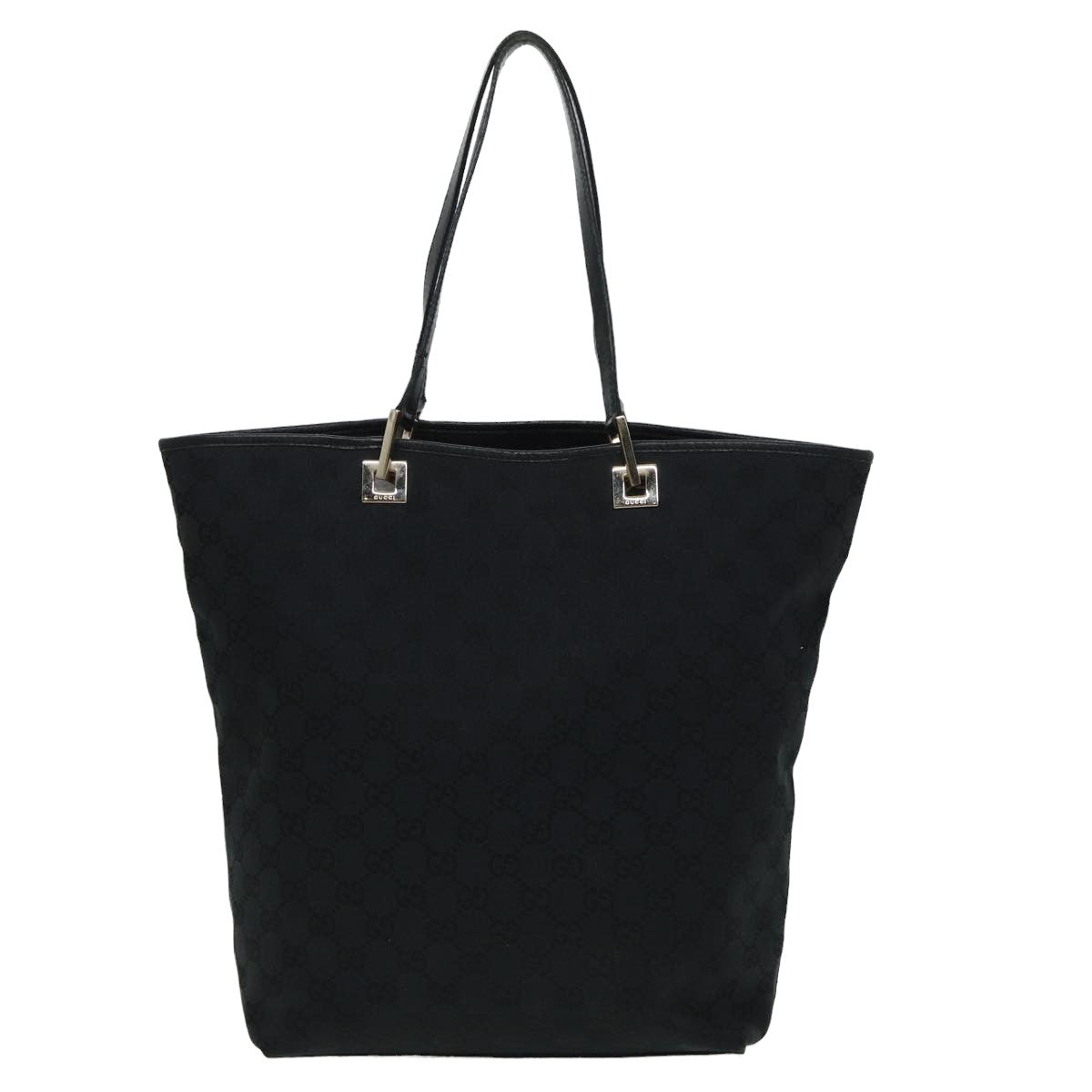 GUCCI GG Canvas Tote Bag Black 002 1098 002404 Auth 80833