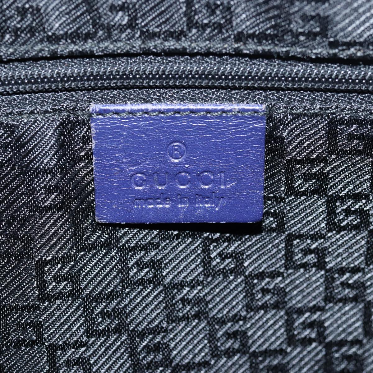 GUCCI Hand Bag Nylon Blue 002 1115 Auth 80838