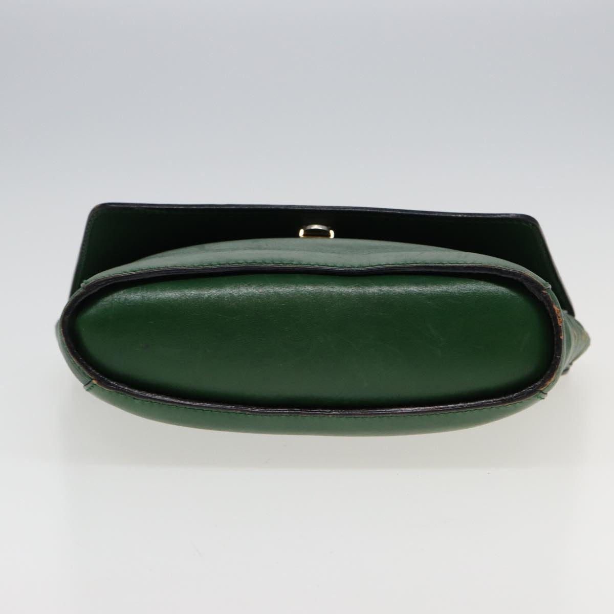 FENDI Shoulder Bag Leather Green Auth 80862