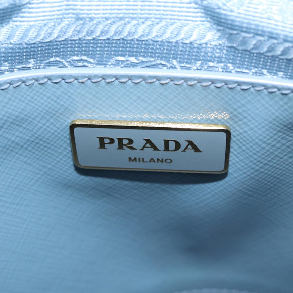 PRADA Hand Bag Safiano leather 2way Blue Auth 80864