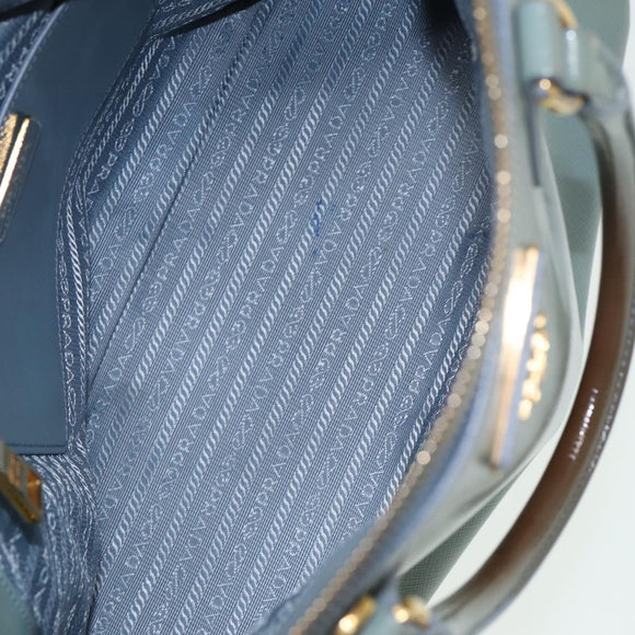 PRADA Hand Bag Safiano leather 2way Blue Auth 80864