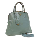 PRADA Hand Bag Safiano leather 2way Blue Auth 80864-1