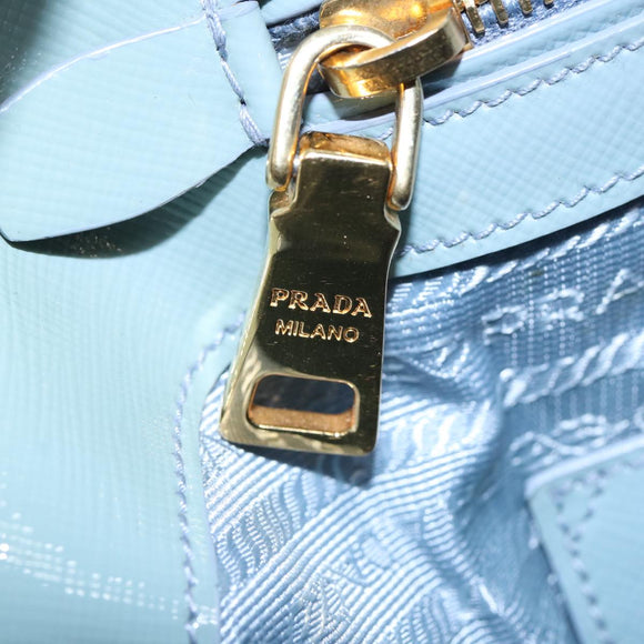 PRADA Hand Bag Safiano leather 2way Blue Auth 80864