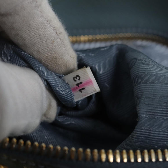 PRADA Hand Bag Safiano leather 2way Blue Auth 80864