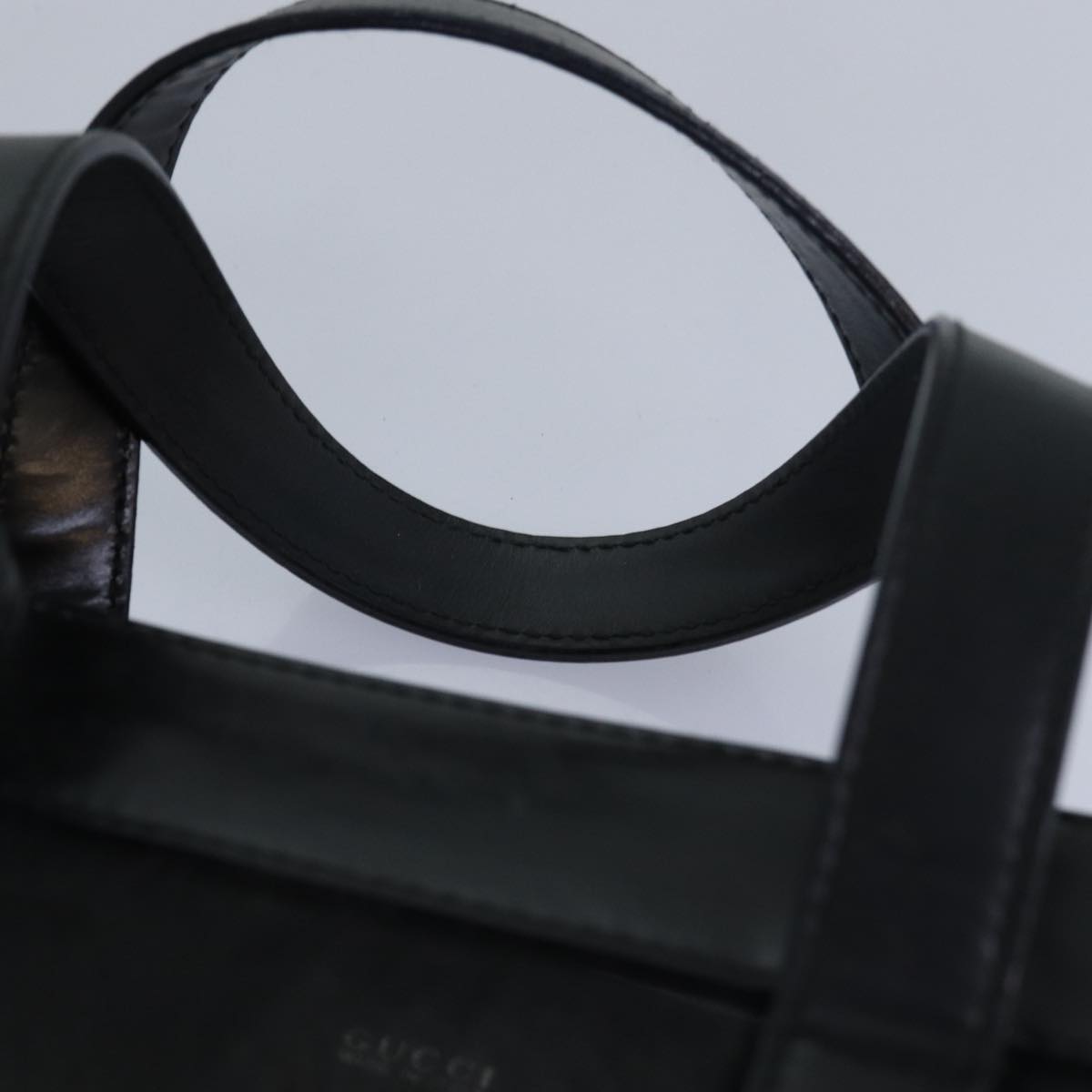 GUCCI Hand Bag Nylon Black Auth 80886