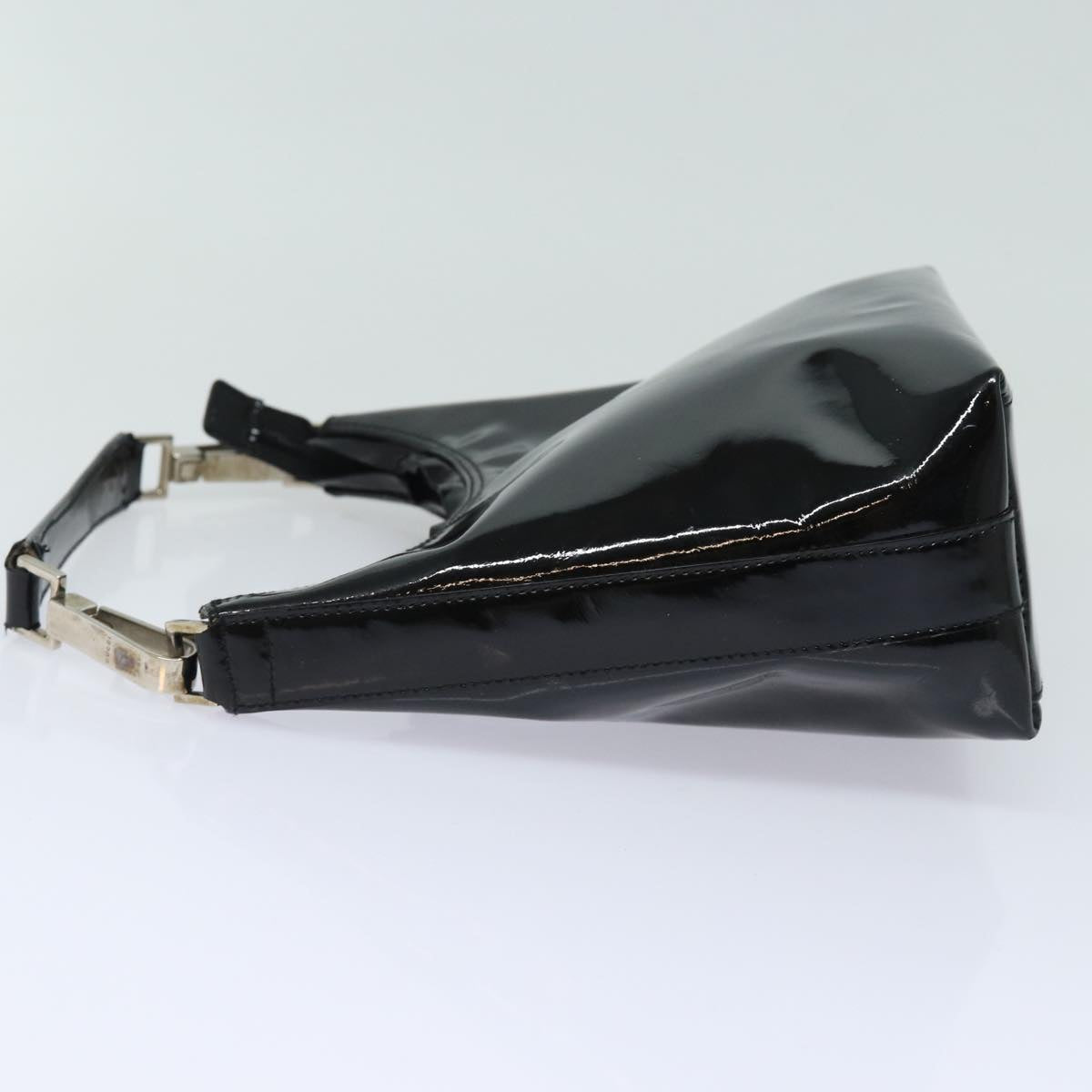 GUCCI Hand Bag Patent leather Black Auth 80889