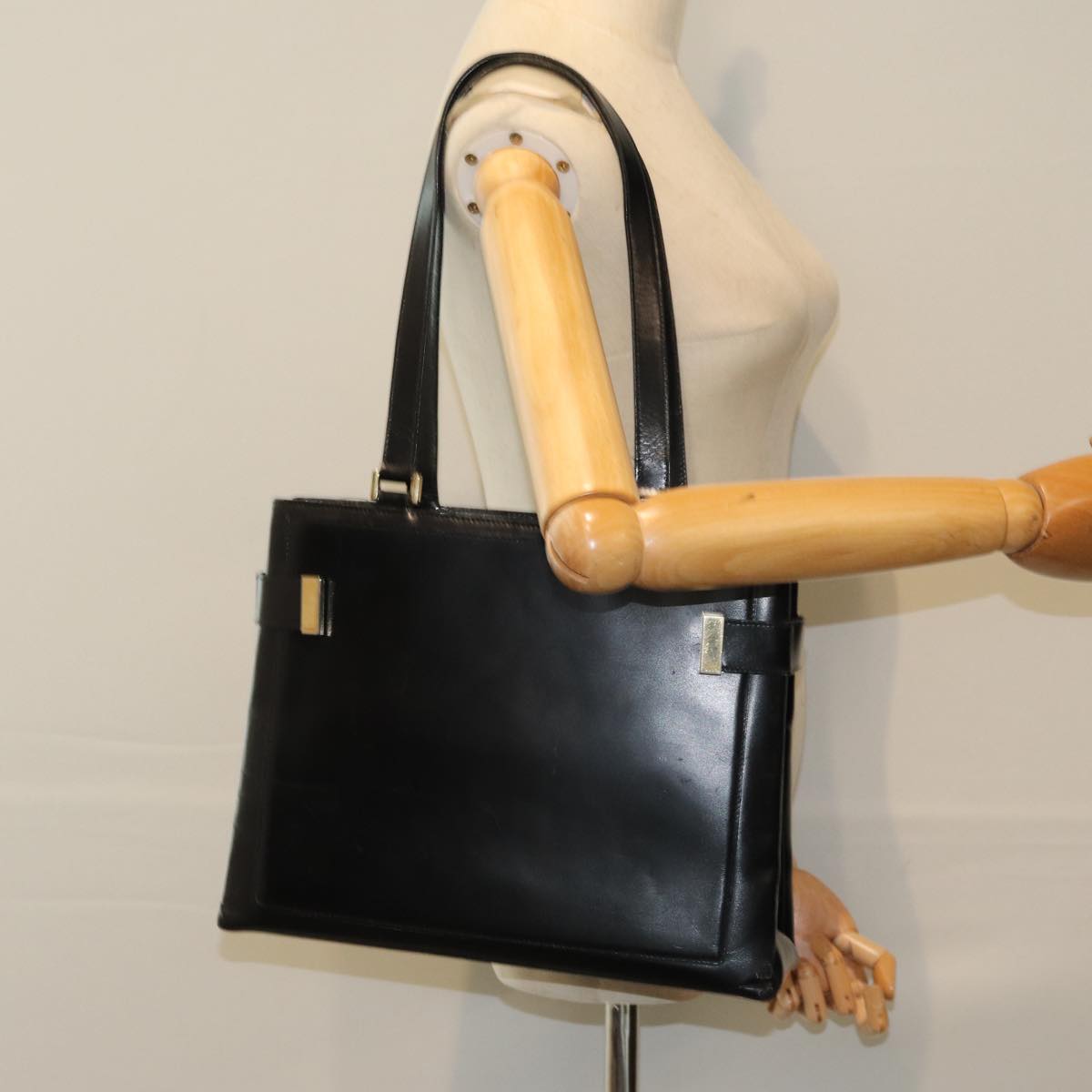 GUCCI Tote Bag Leather Black 002 2113 0333 Auth 80890