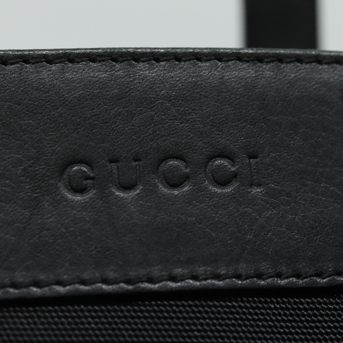 GUCCI Hand Bag Nylon Black 91386 Auth 80892