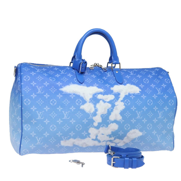LOUIS VUITTON Monogram Clouds Keepall Bandouliere 50 Tasche M45428 LV Auth 80910SAV