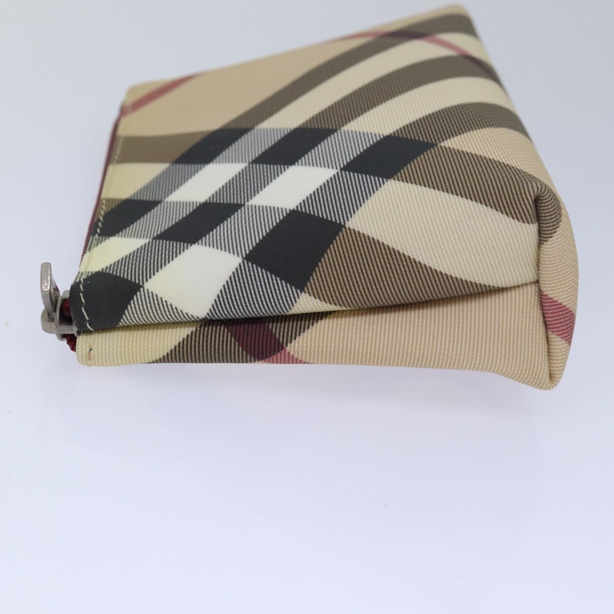 BURBERRY Nova Check Pouch PVC Beige Auth 80931