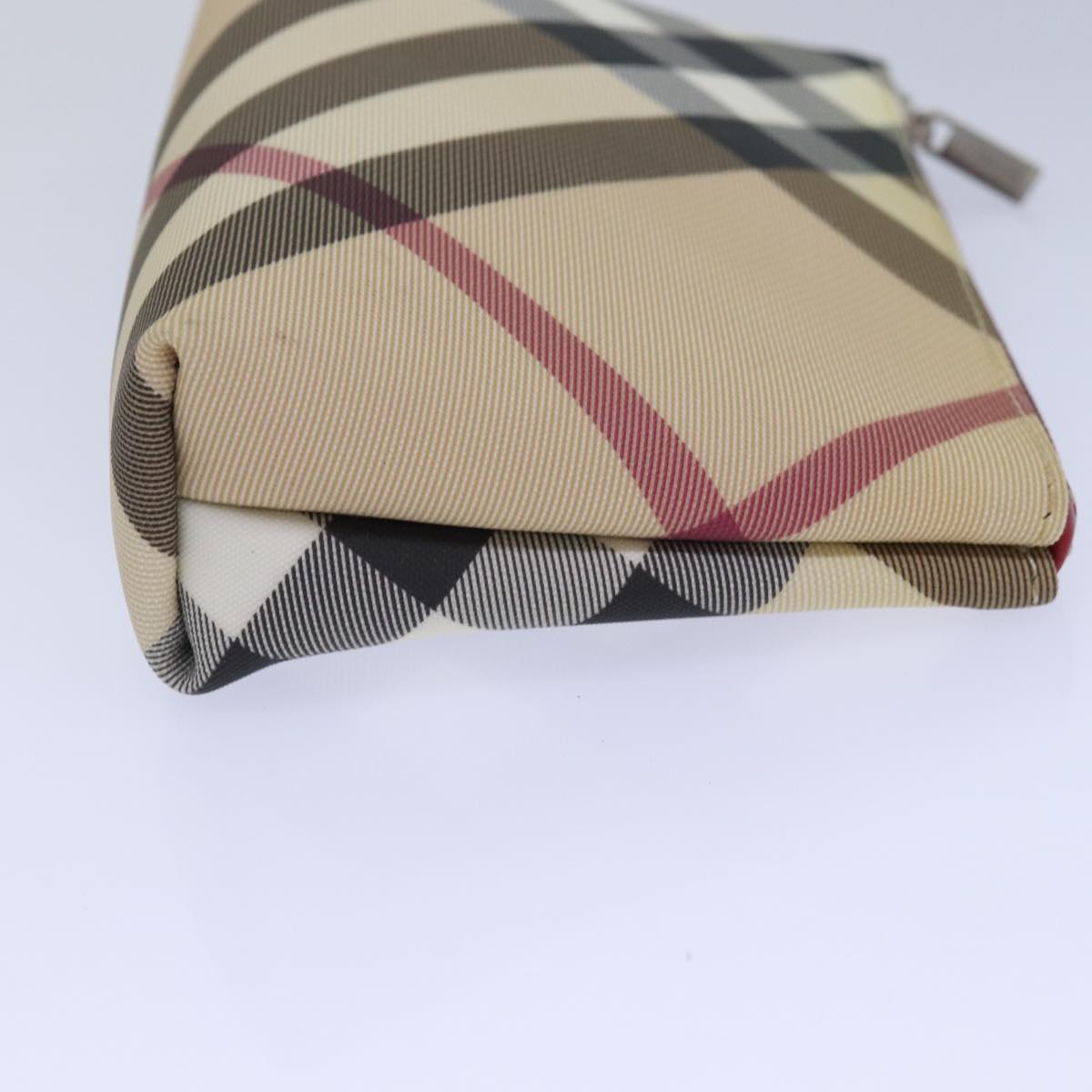 BURBERRY Nova Check Pouch PVC Beige Auth 80931