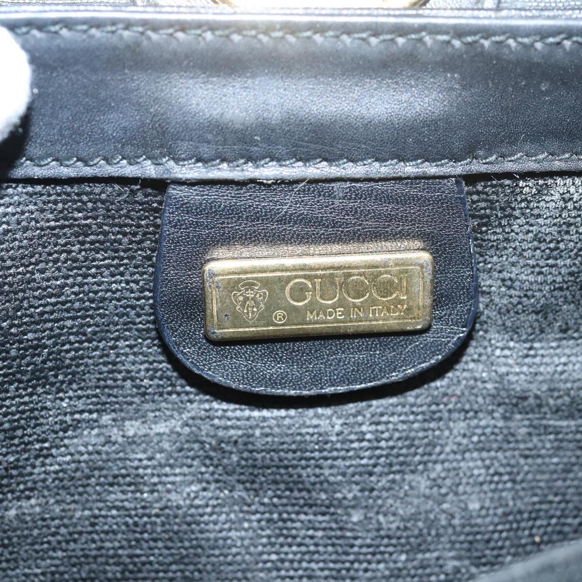 GUCCI Micro GG Supreme Shoulder Bag PVC Black Auth 80932