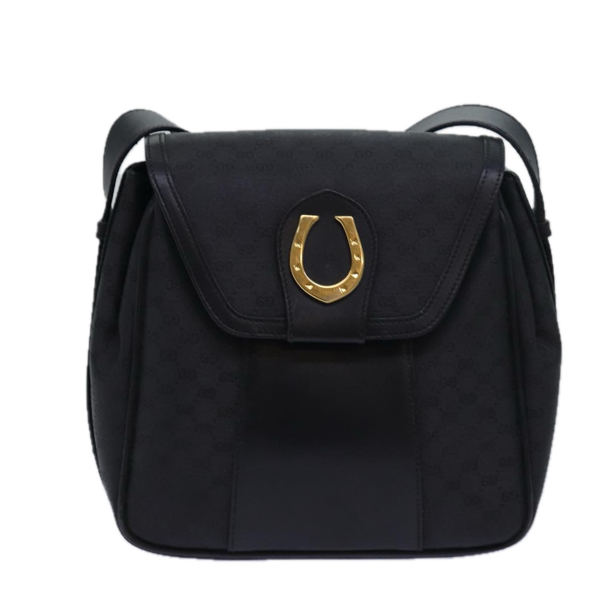 GUCCI Micro GG Supreme Shoulder Bag PVC Black Auth 80932 - 0