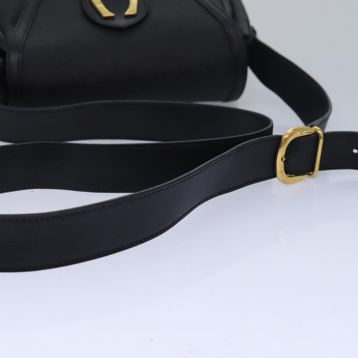 GUCCI Micro GG Supreme Shoulder Bag PVC Black Auth 80932