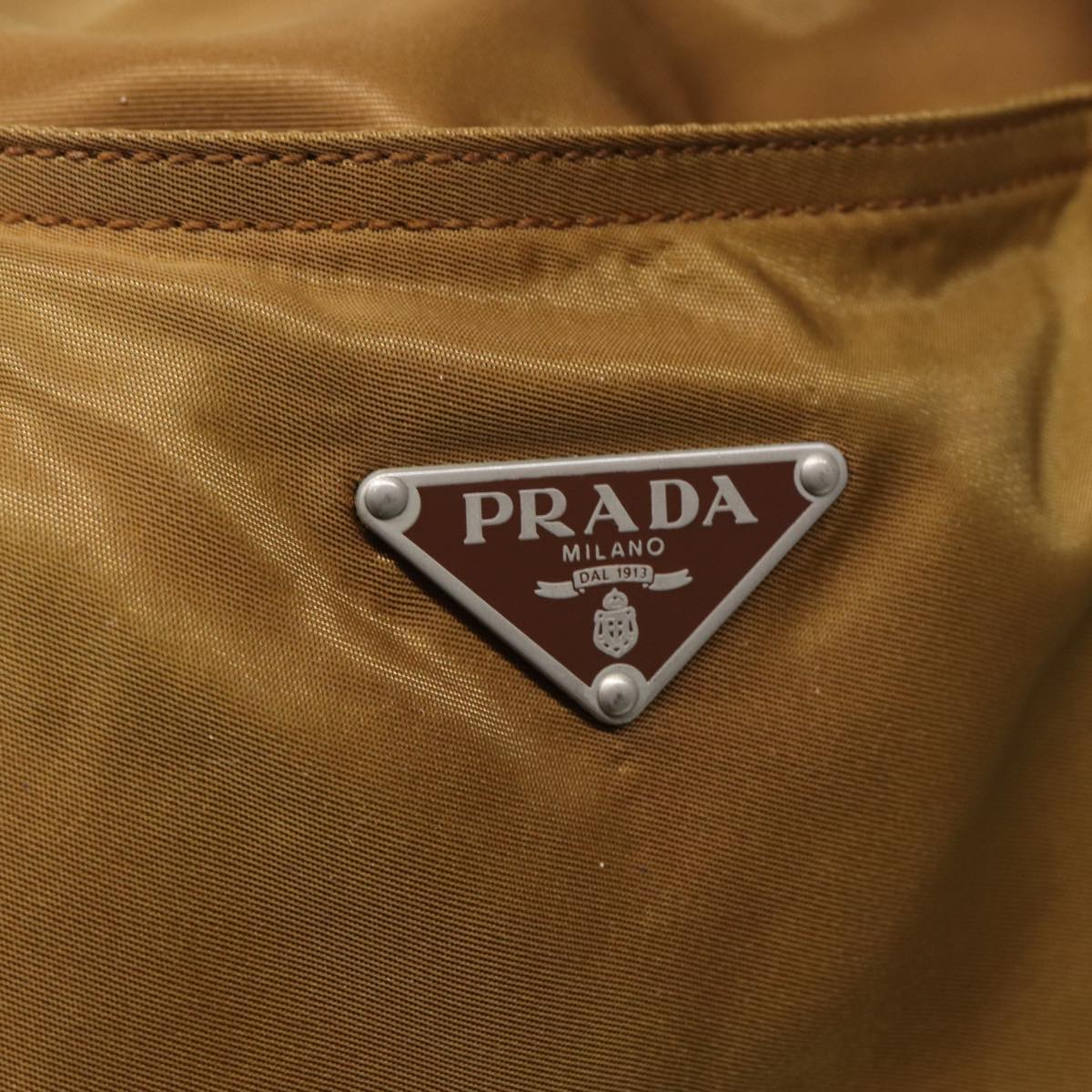 PRADA Shoulder Bag Nylon Khaki Auth 80937