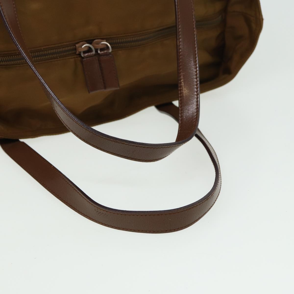 PRADA Shoulder Bag Nylon Khaki Auth 80937