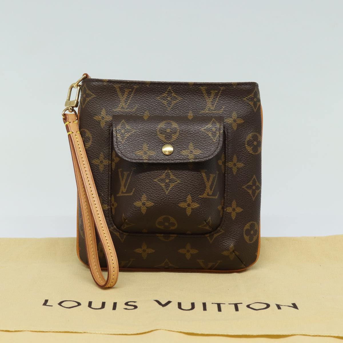 LOUIS VUITTON Monogram Partition Pouch M51901 LV Auth 80941A