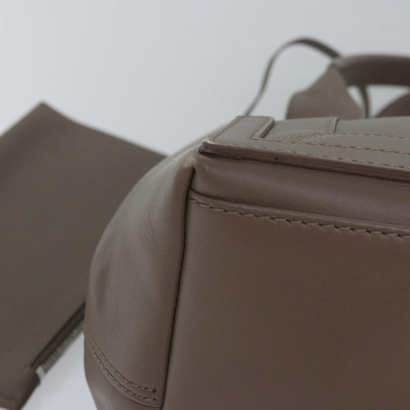 BALENCIAGA Navy Cabas Hand Bag Leather Gray 339933 Auth 80962M