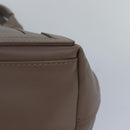 BALENCIAGA Navy Cabas Hand Bag Leather Gray 339933 Auth 80962M-14