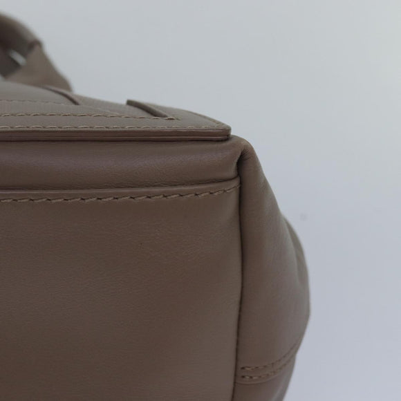 BALENCIAGA Navy Cabas Hand Bag Leather Gray 339933 Auth 80962M