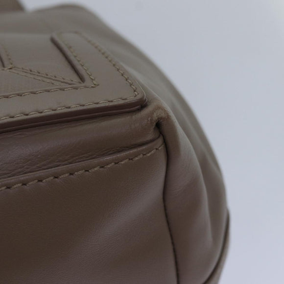 BALENCIAGA Navy Cabas Hand Bag Leather Gray 339933 Auth 80962M