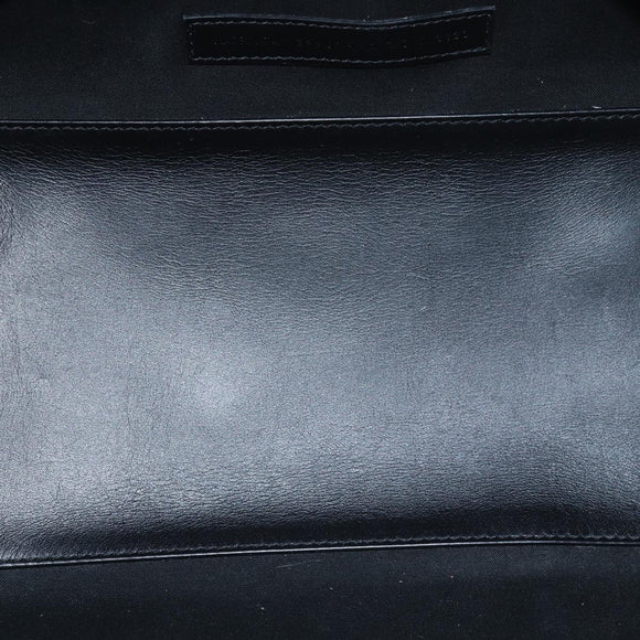 BALENCIAGA Navy Cabas Hand Bag Leather Gray 339933 Auth 80962M