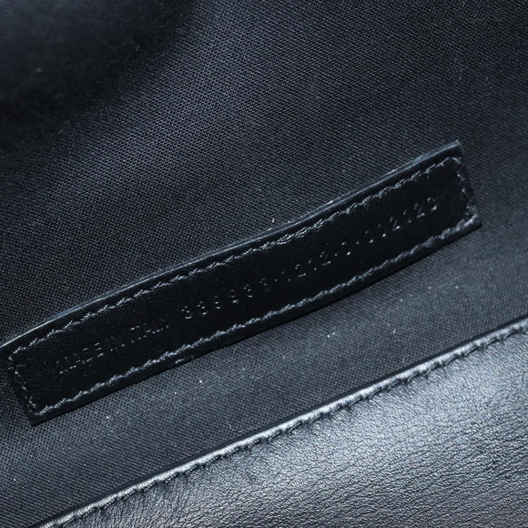 BALENCIAGA Navy Cabas Hand Bag Leather Gray 339933 Auth 80962M