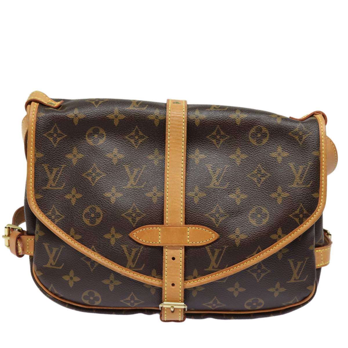 LOUIS VUITTON Monogram Saumur 30 Shoulder Bag M42256 LV Auth 80965A - 0