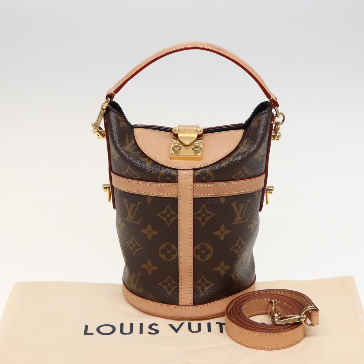 LOUIS VUITTON Monogram Duffel bag Hand Bag 2way M43587 LV Auth 80967A