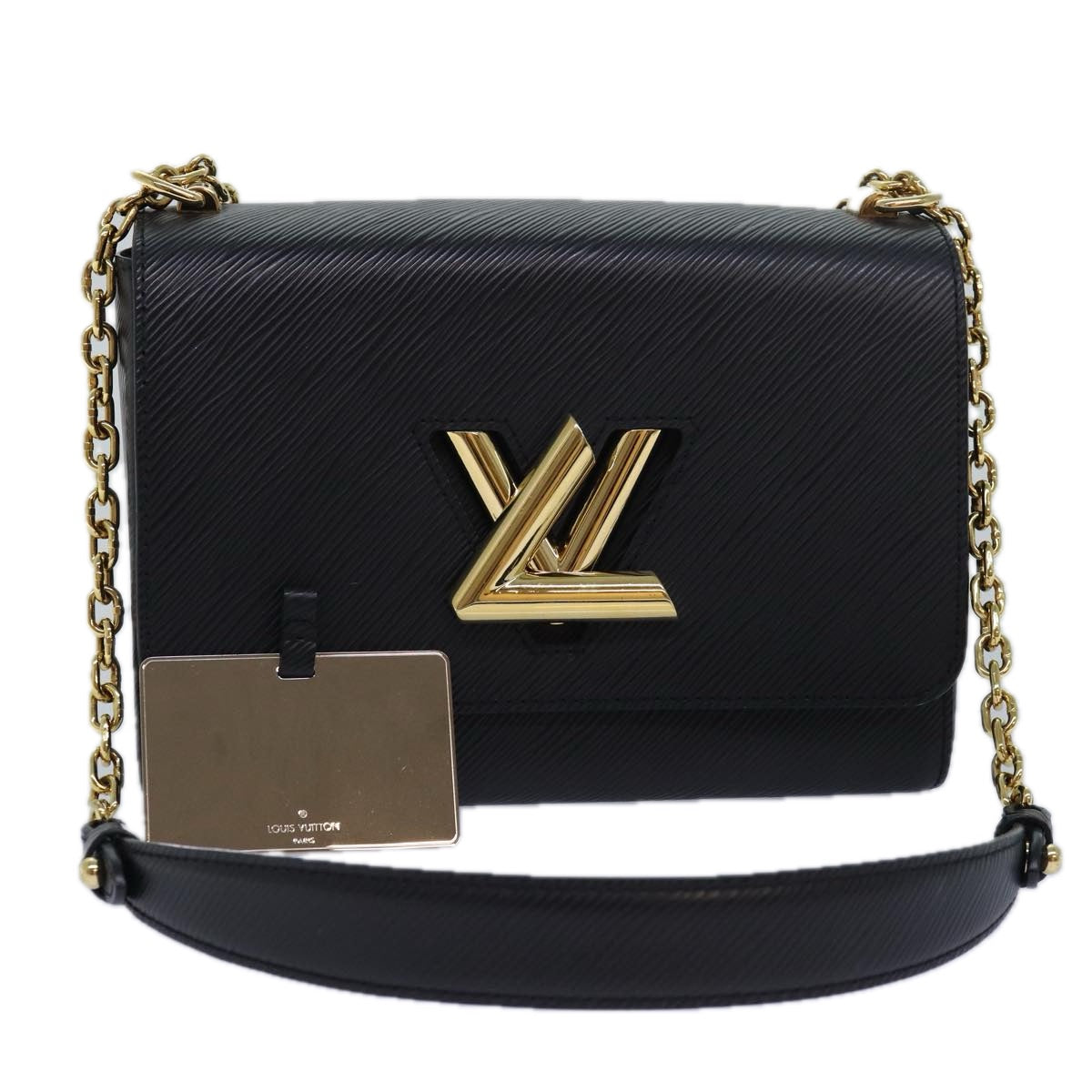 LOUIS VUITTON Epi Twist MM Shoulder Bag Black M21113 LV Auth 80968A