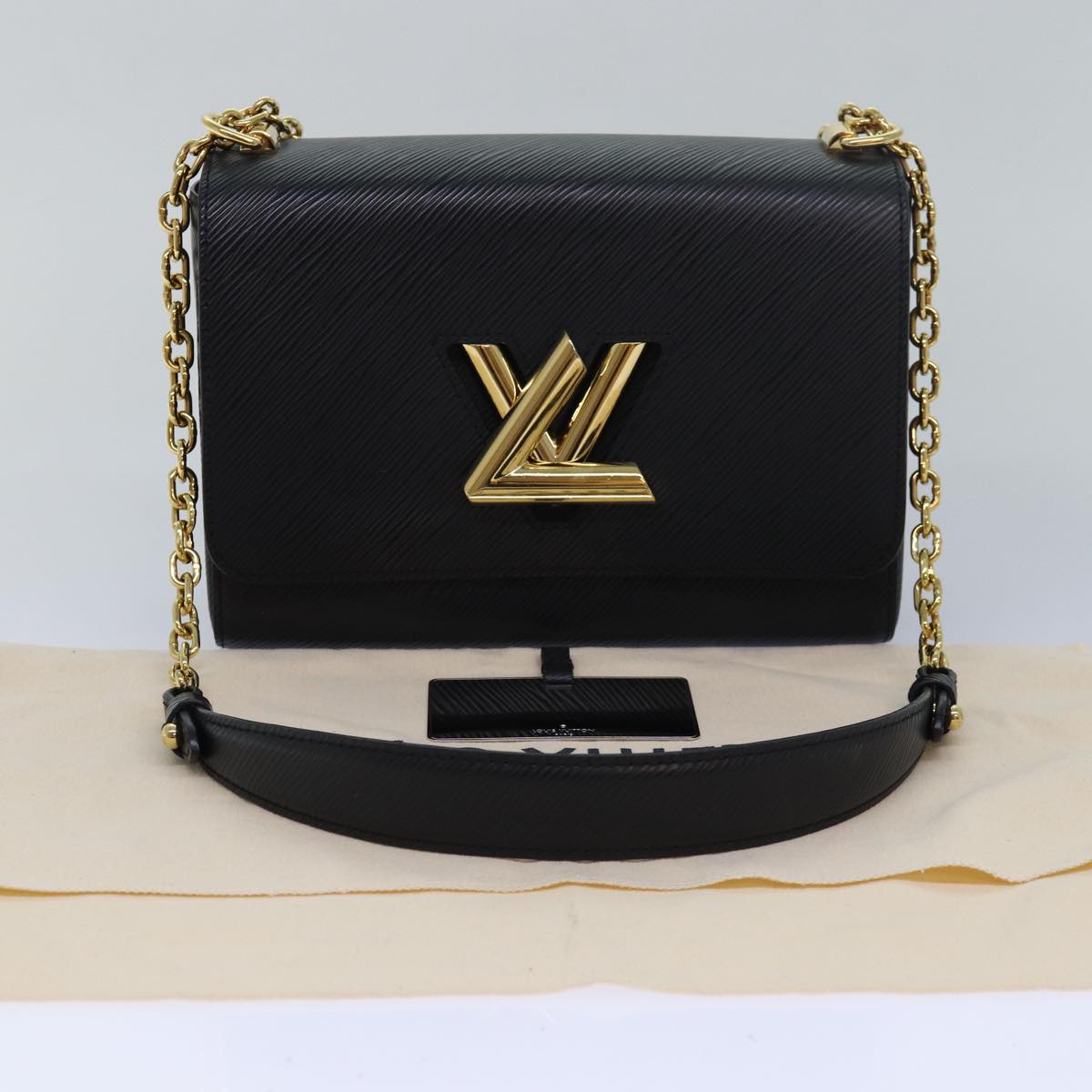 LOUIS VUITTON Epi Twist MM Shoulder Bag Black M21113 LV Auth 80968A