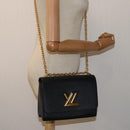 LOUIS VUITTON Epi Twist MM Shoulder Bag Black M21113 LV Auth 80968A-29