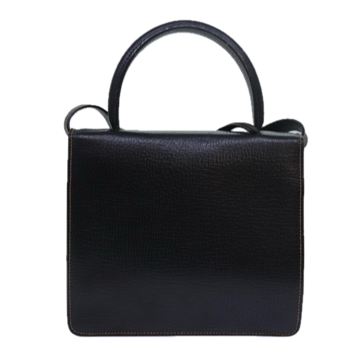 LOEWE Hand Bag Leather 2way Black Auth 80978 - 0