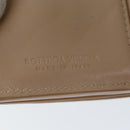 BOTTEGA VENETA INTRECCIATO Compact Wallet Leather Beige Auth 80983-8