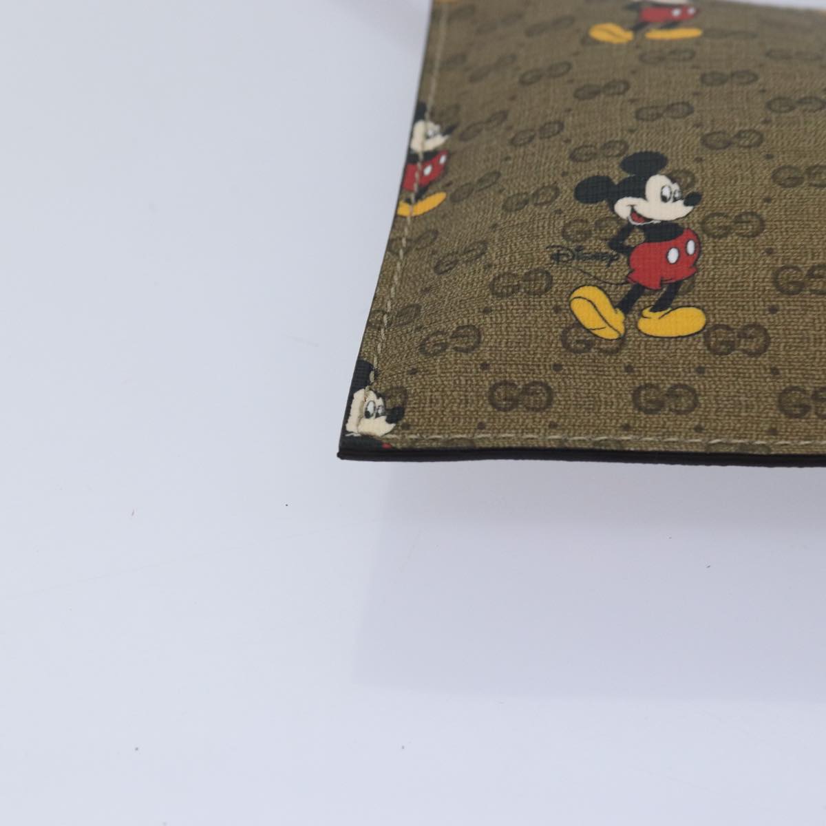 GUCCI Micro GG Disney Mickey Mouse Tote Bag PVC Leather Brown 547947 Auth 80986S