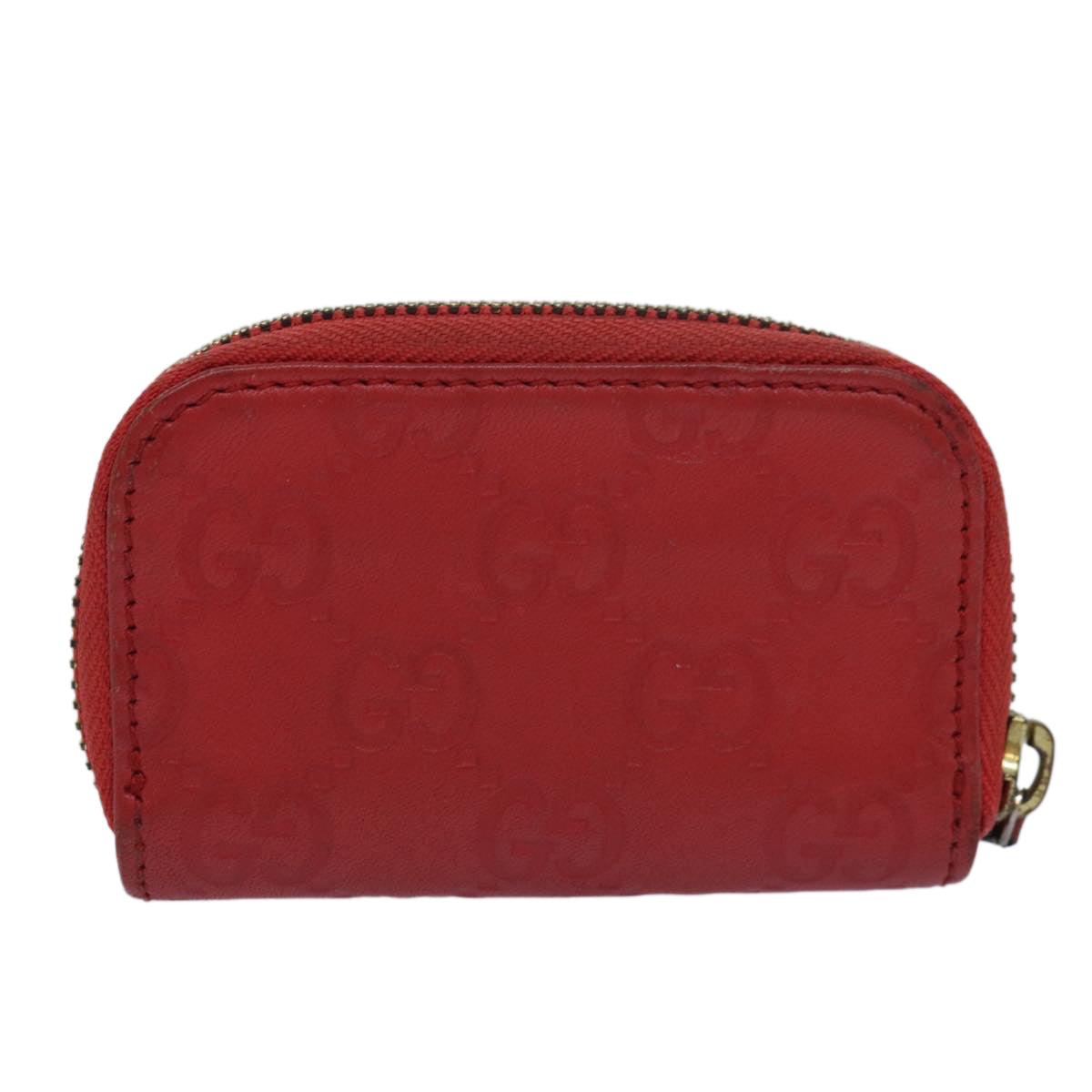 GUCCI GG Canvas Coin Purse Red 324801 Auth 80992 - 0