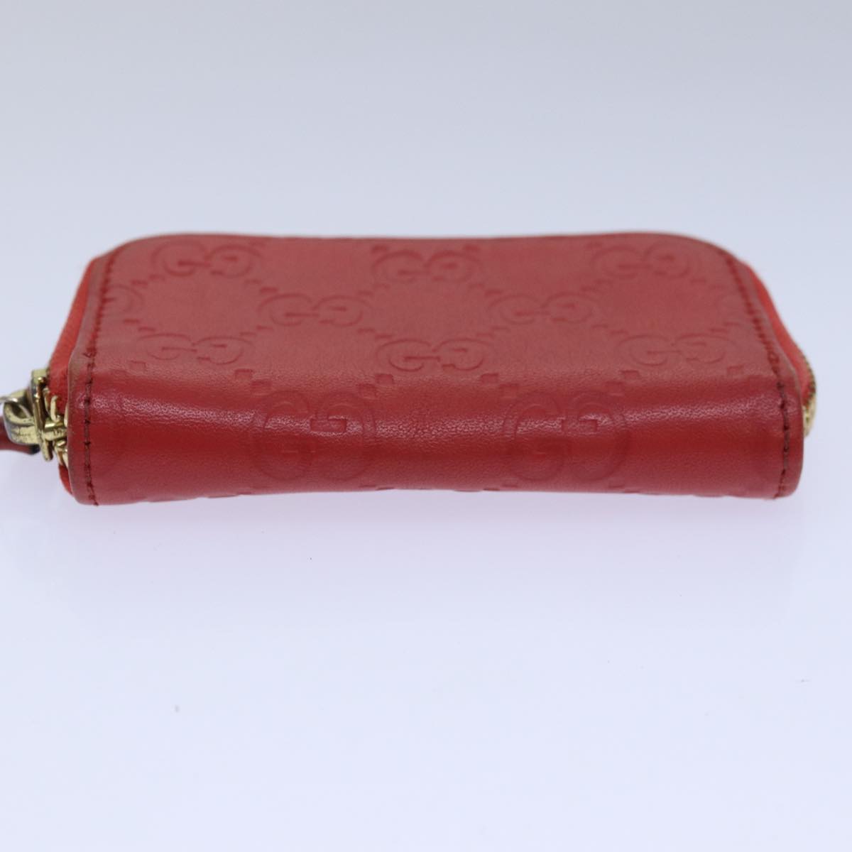 GUCCI GG Canvas Coin Purse Red 324801 Auth 80992