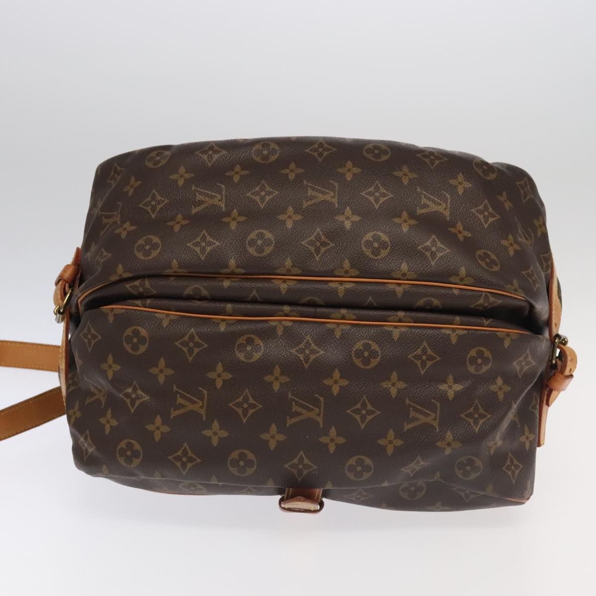 LOUIS VUITTON Monogram Saumur 35 Shoulder Bag M42254 LV Auth 80996