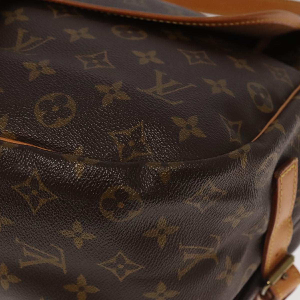 LOUIS VUITTON Monogram Saumur 35 Shoulder Bag M42254 LV Auth 80996