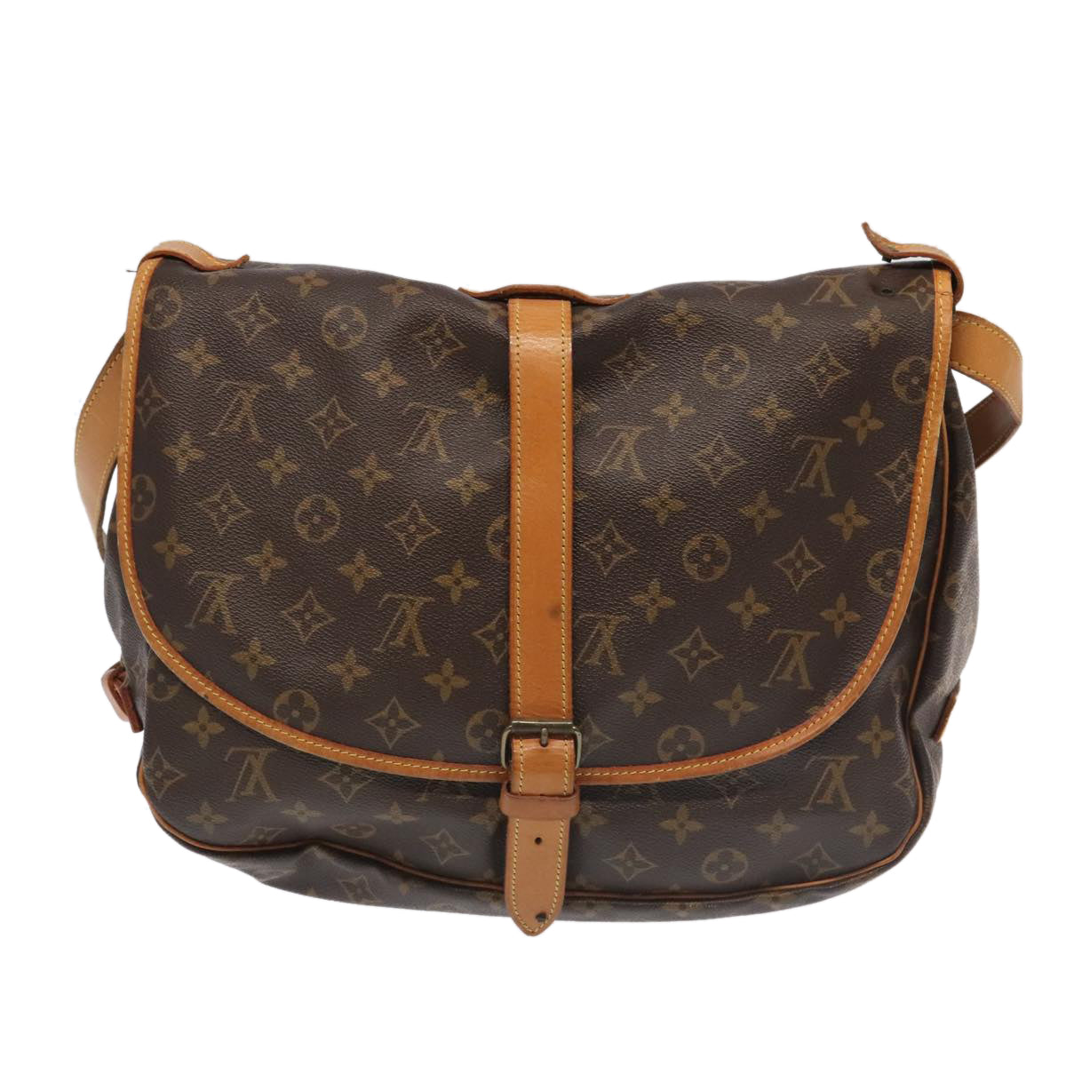 LOUIS VUITTON Monogram Saumur 35 Shoulder Bag M42254 LV Auth 80996 - 0