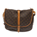 LOUIS VUITTON Monogram Saumur 35 Shoulder Bag M42254 LV Auth 80996-2