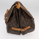 LOUIS VUITTON Monogram Saumur 35 Shoulder Bag M42254 LV Auth 80996-4