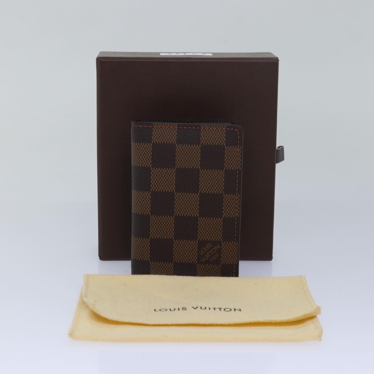 LOUIS VUITTON Damier Ebene Organizer Dupoch Card Case N61721 LV Auth 80998