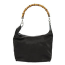 GUCCI Bamboo Hand Bag Nylon 000 2058 0531 5 Auth 80999-13