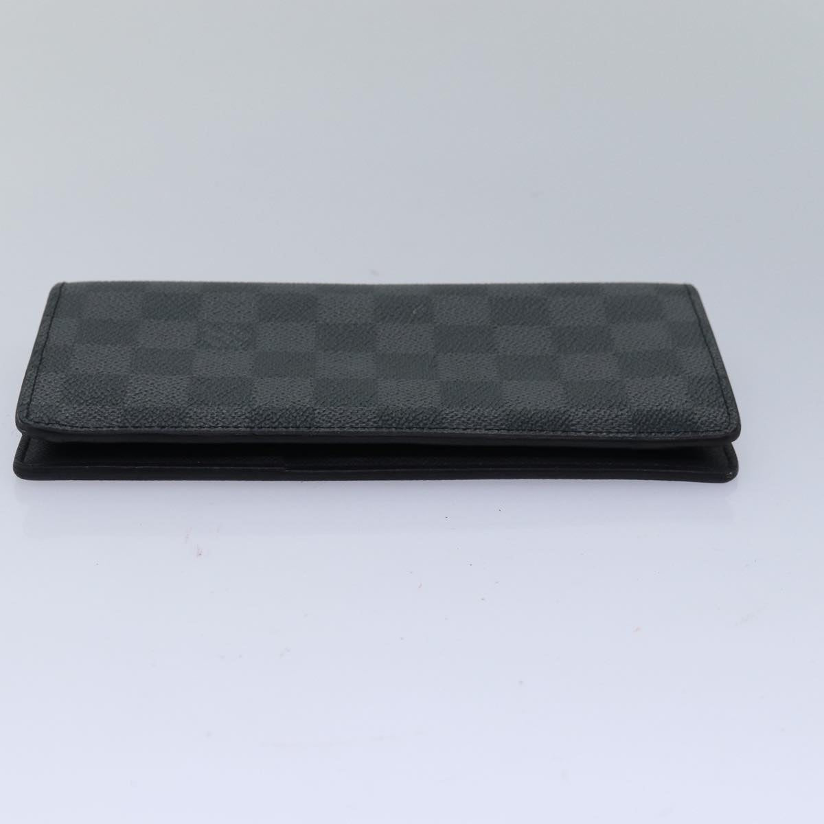 LOUIS VUITTON Damier Graphite Portefeuille Brazza Long Wallet N62665 Auth 81002