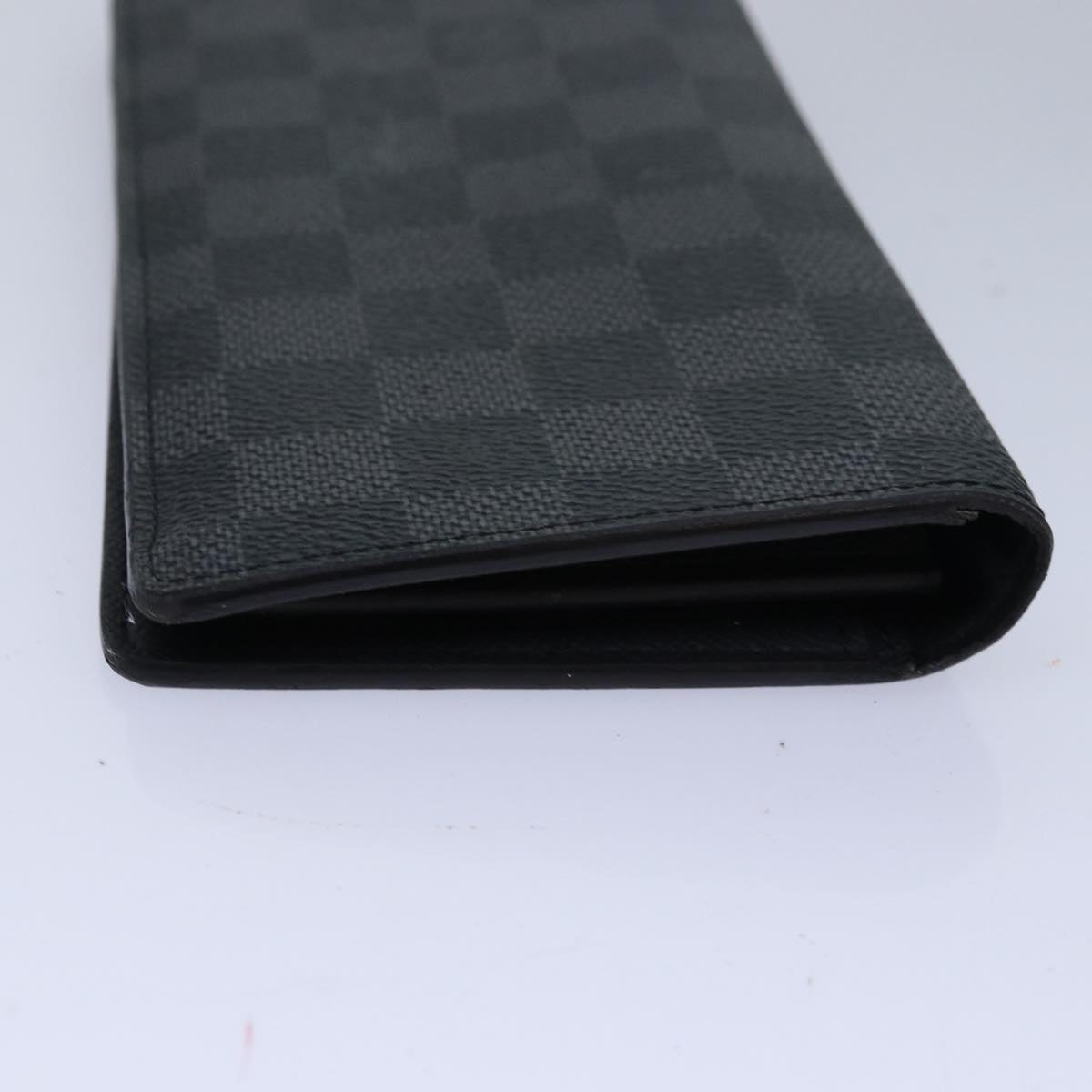 LOUIS VUITTON Damier Graphite Portefeuille Brazza Long Wallet N62665 Auth 81002