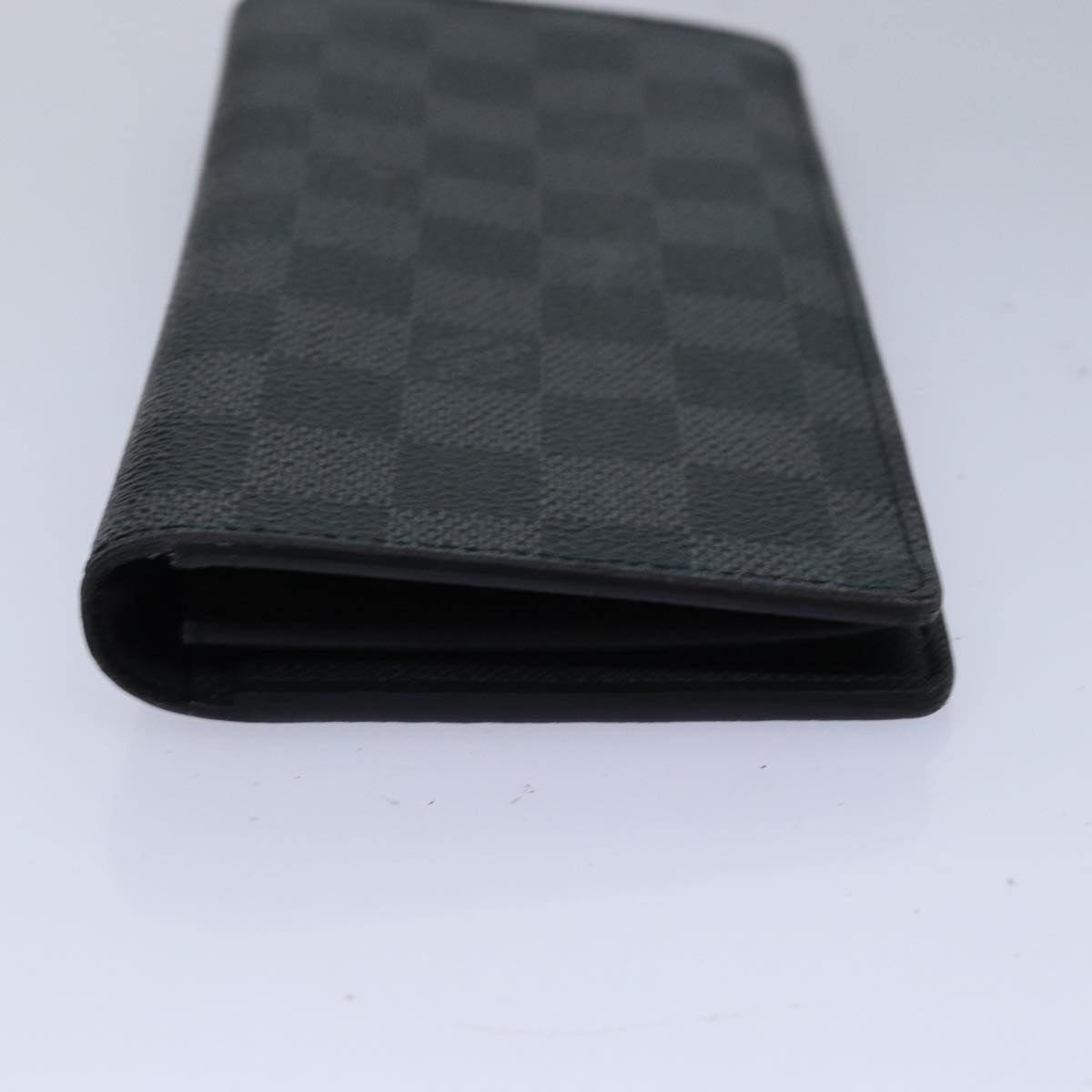 LOUIS VUITTON Damier Graphite Portefeuille Brazza Long Wallet N62665 Auth 81002